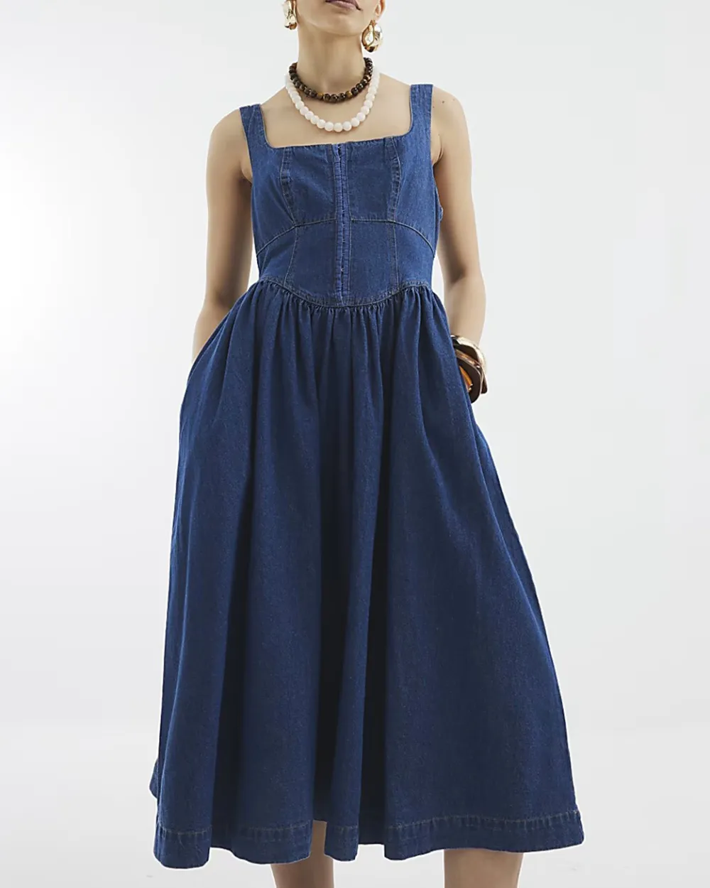 Pure Cotton Denim Dresses For Women