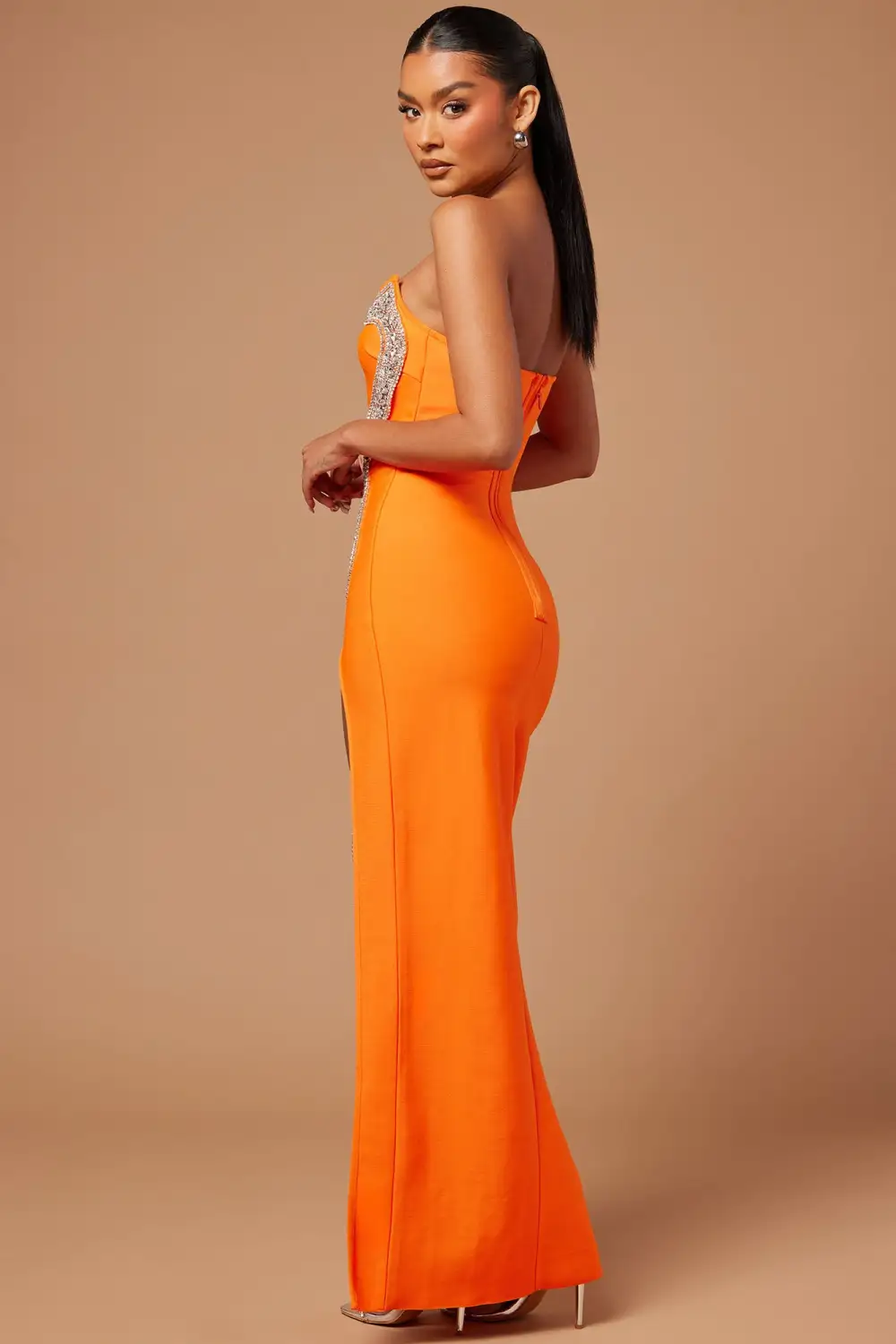 Amber Bandage Gown - Orange