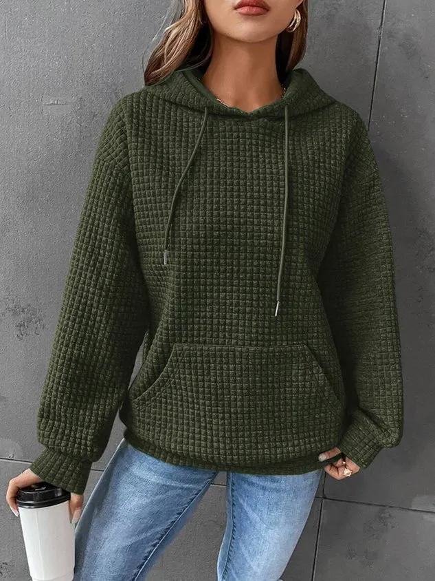 Plain Casual Hoodie Sweatshirt