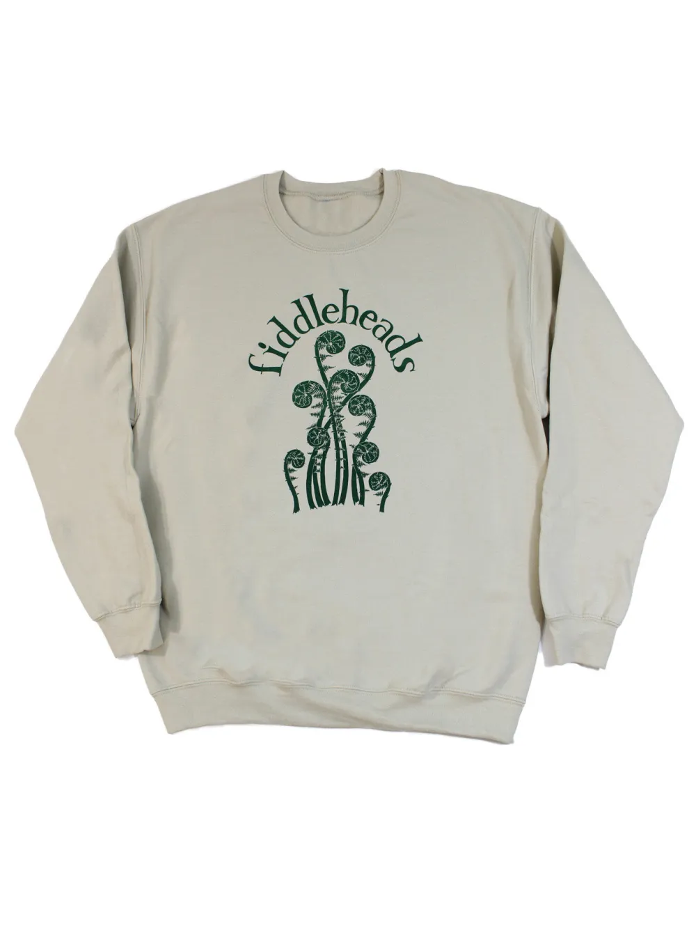 Plant Leaf Printed Round Neck Long Sleeved T-Shirt