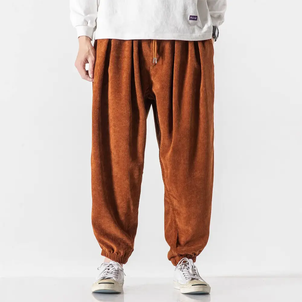 Textured Corduroy Harem Pants