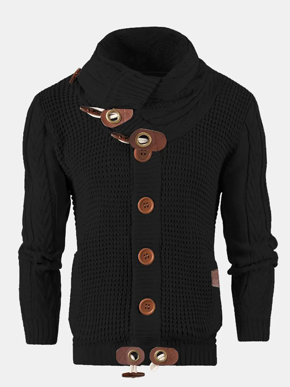 Button Up Turtleneck Cardigan