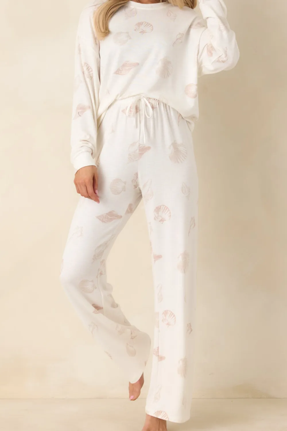 Vanilla Beach Print Pajama Pants