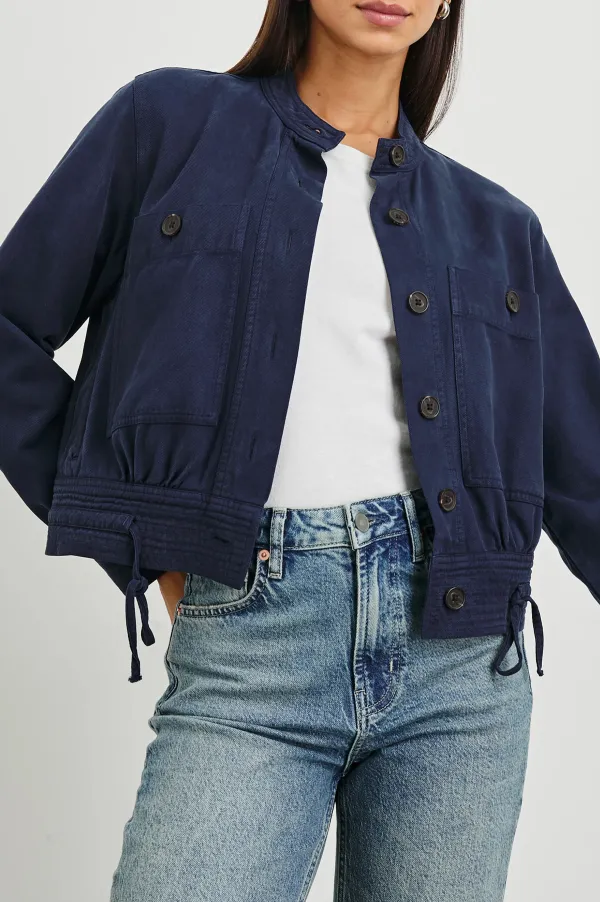 Soft And Durable Navy Blue Women's Jacket
