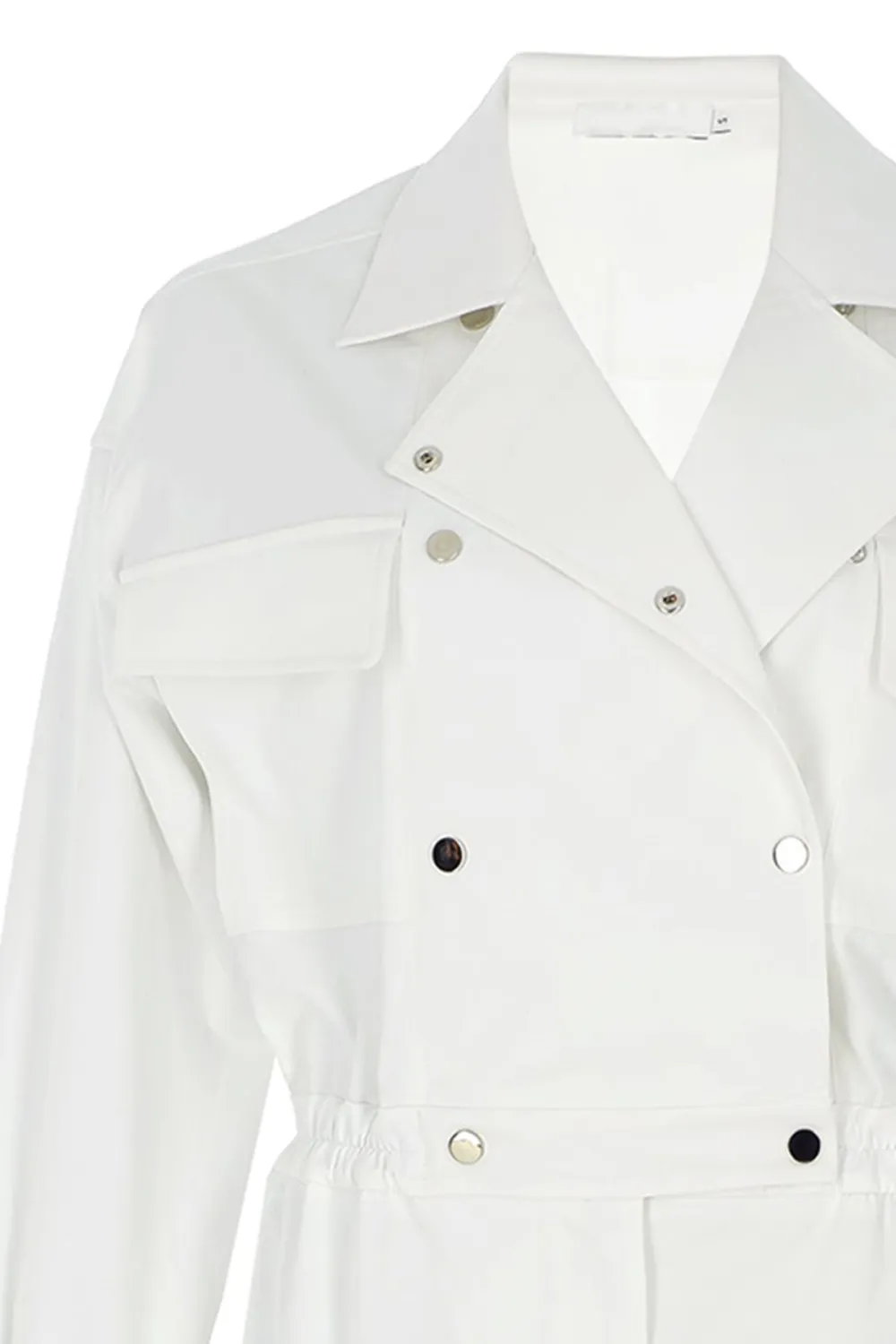 Lapel Jumpsuit-White