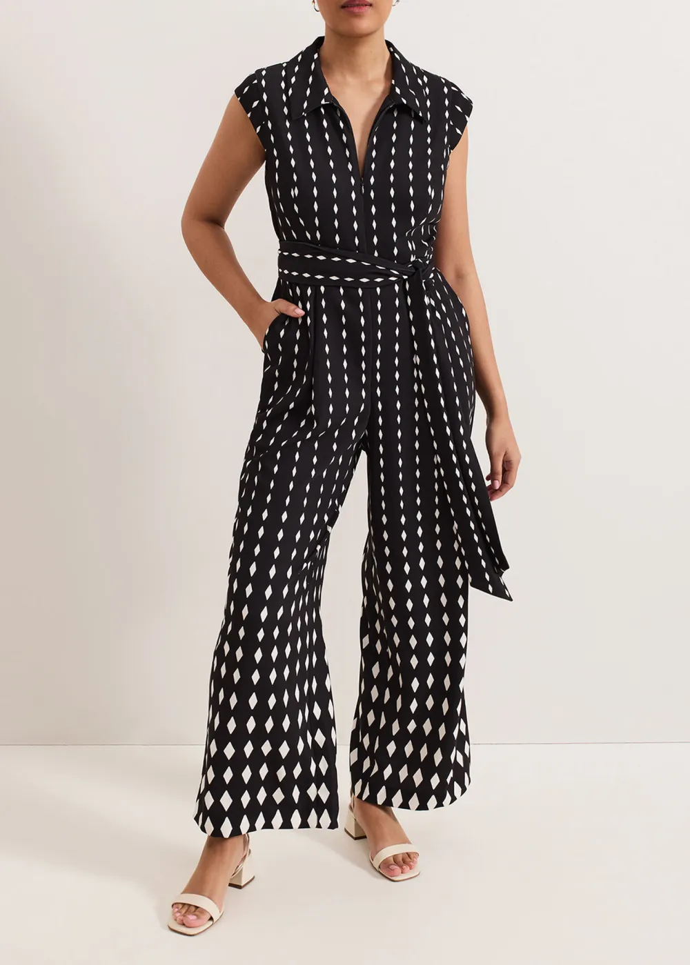 Everyday All-Match Geometric Print Women's Jumpsuit