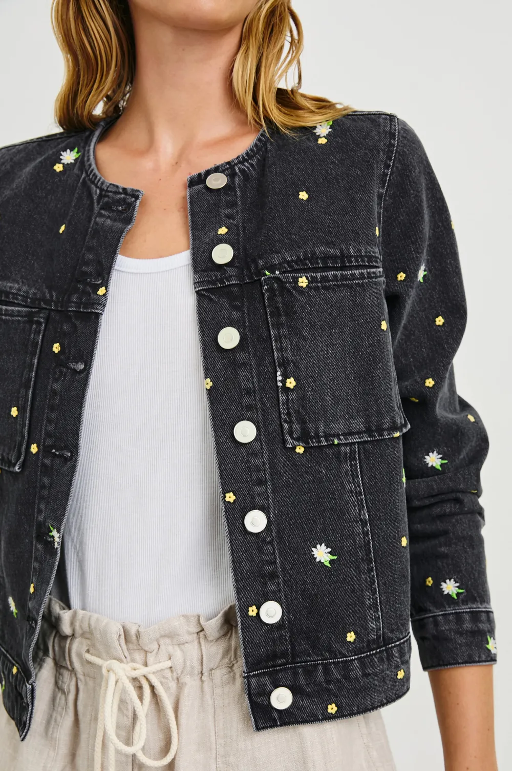Pure Cotton Denim Raglan Short Jacket