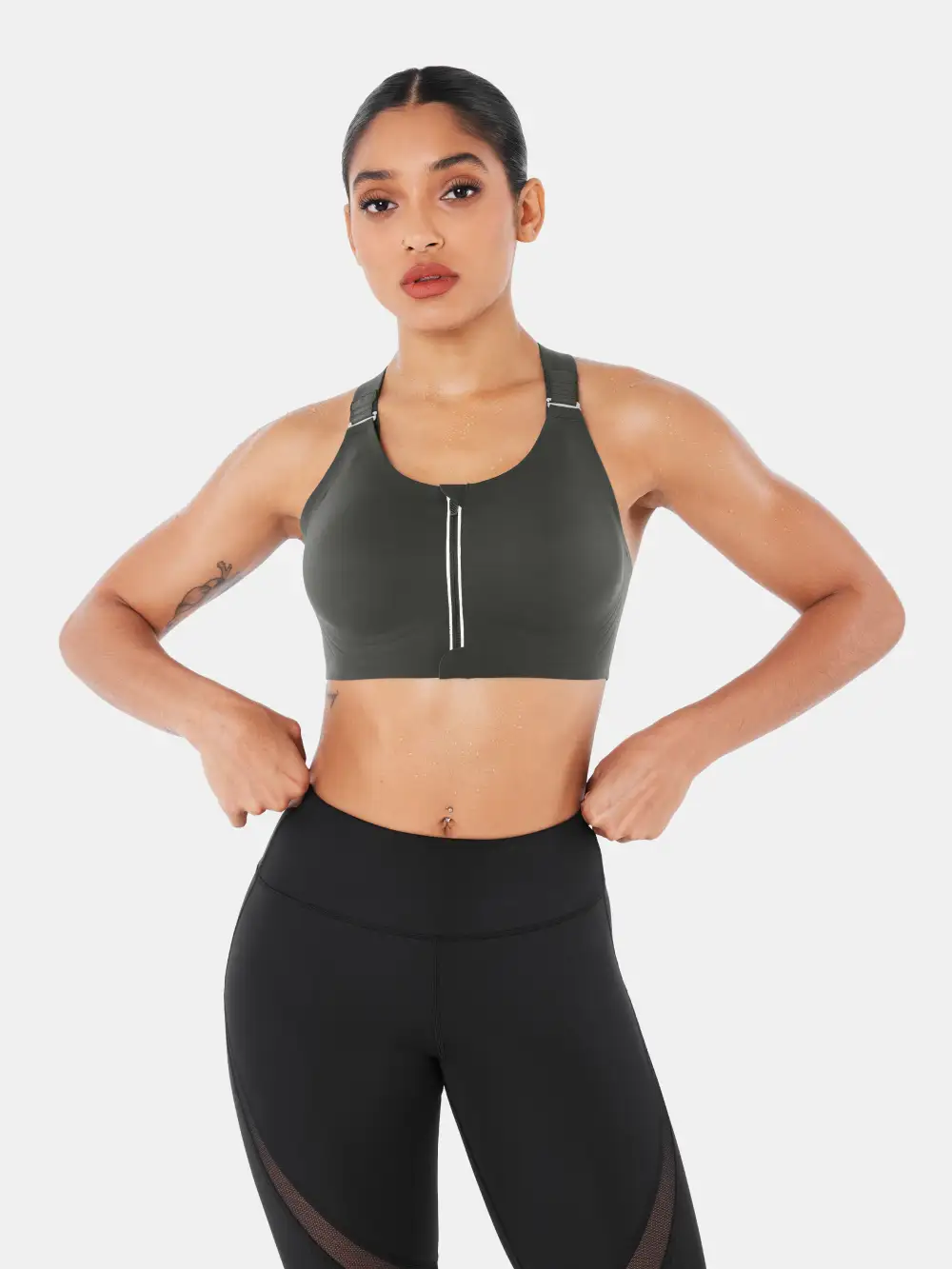 SpeedDry鈩?Front Zip Sports Bra