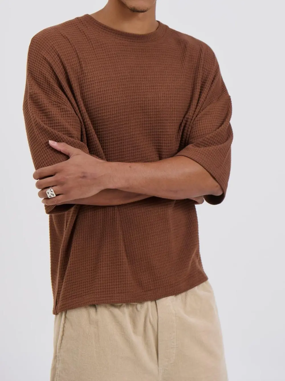 Simple Casual And Daily Coffee Brown Tee