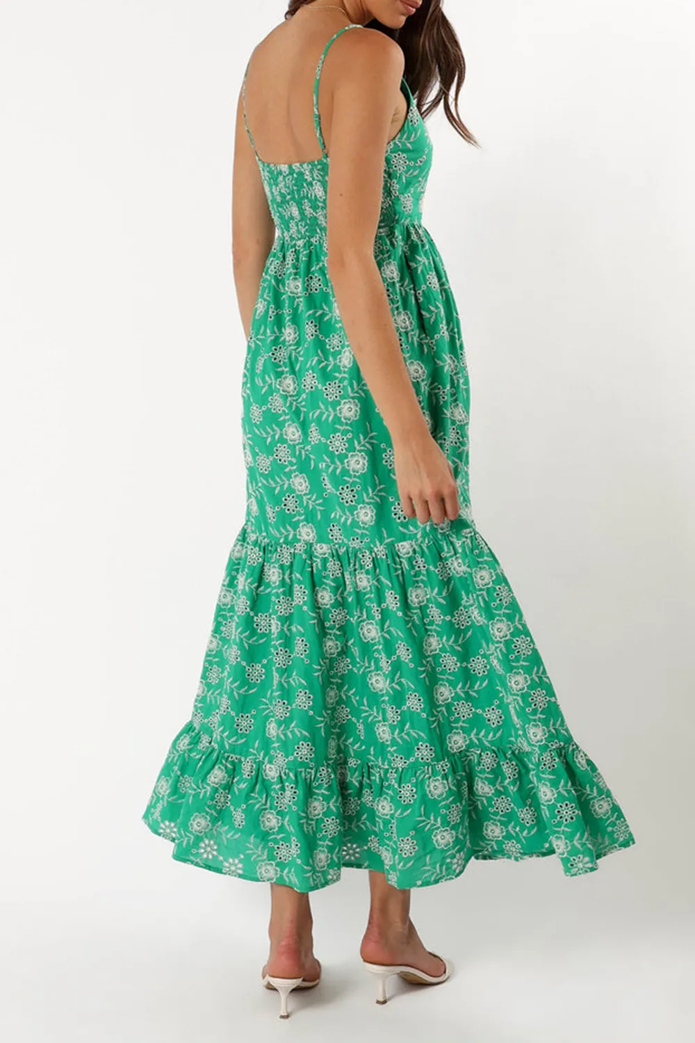 JENSON MAXI DRESS - GREEN EYELET