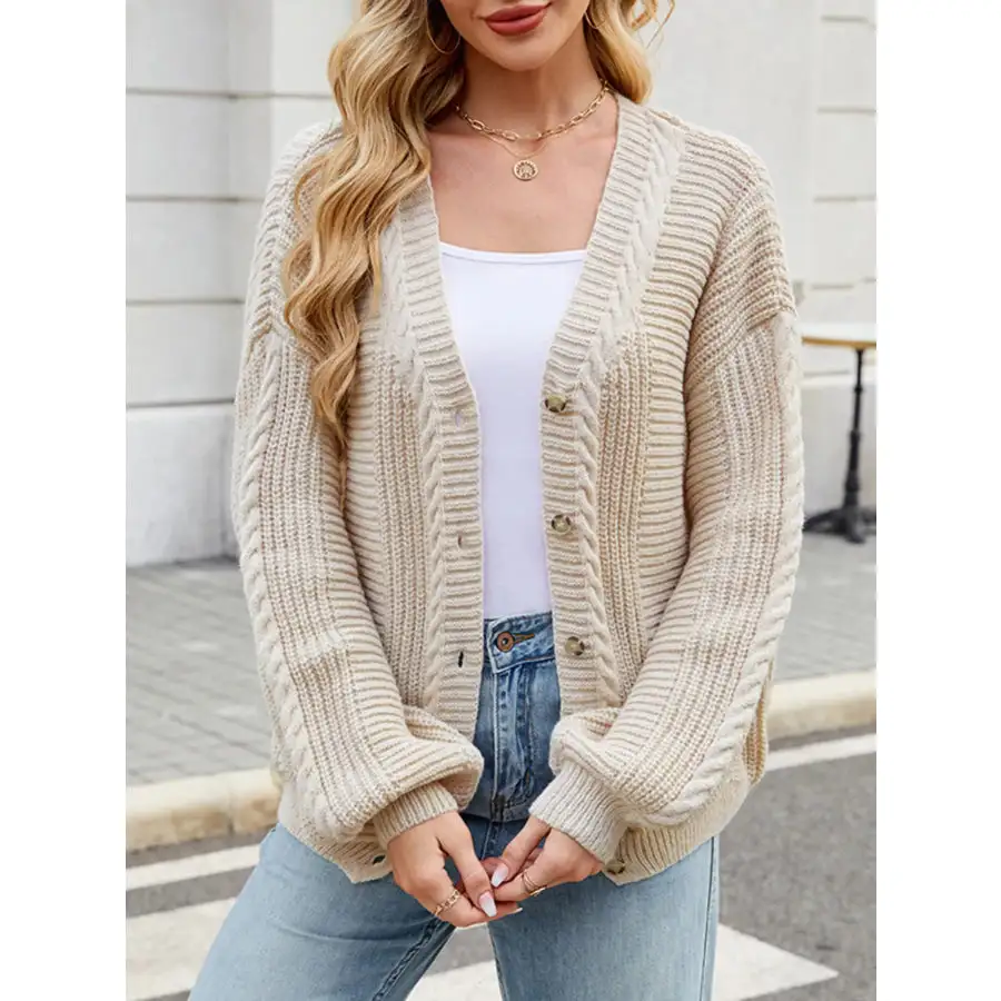Button Up Long Sleeve Cardigan