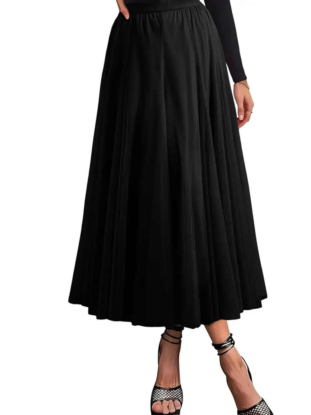 Everyday High Waist High Midi Skirt