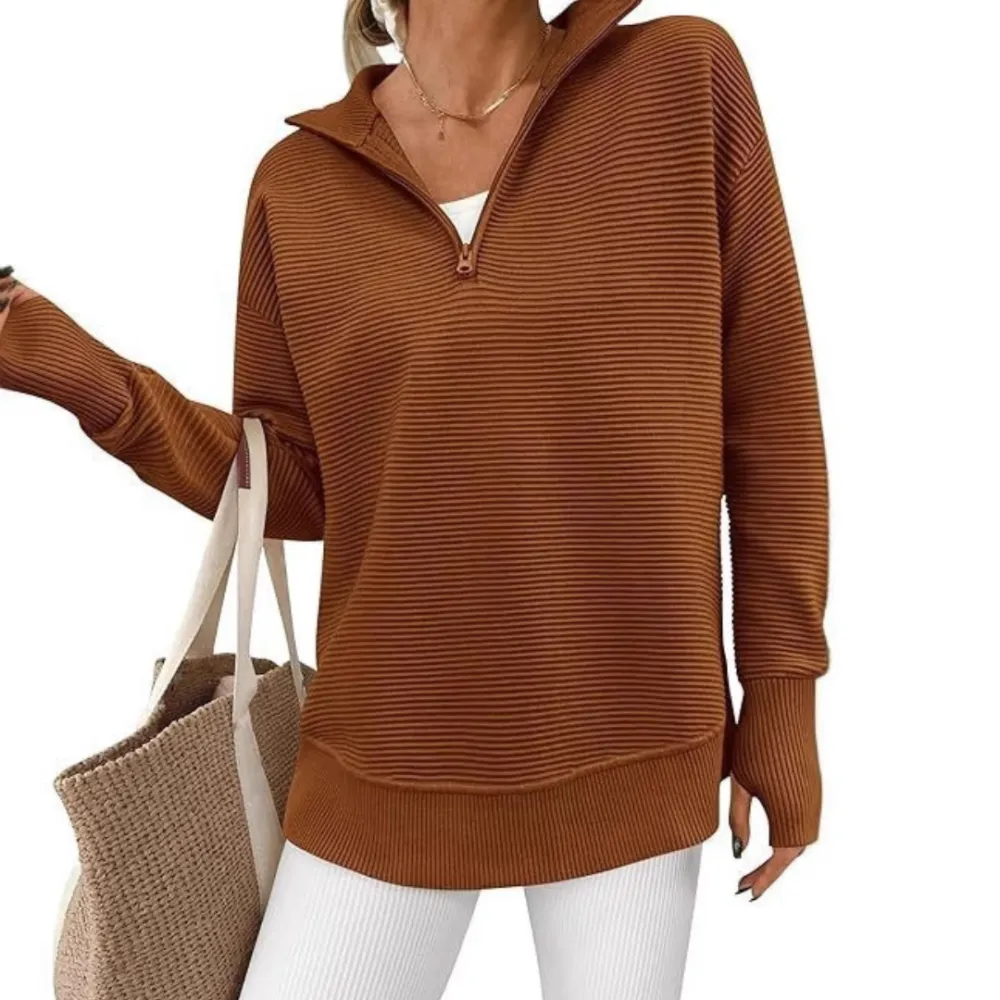 Quarter Zip Zip Neck Pullover