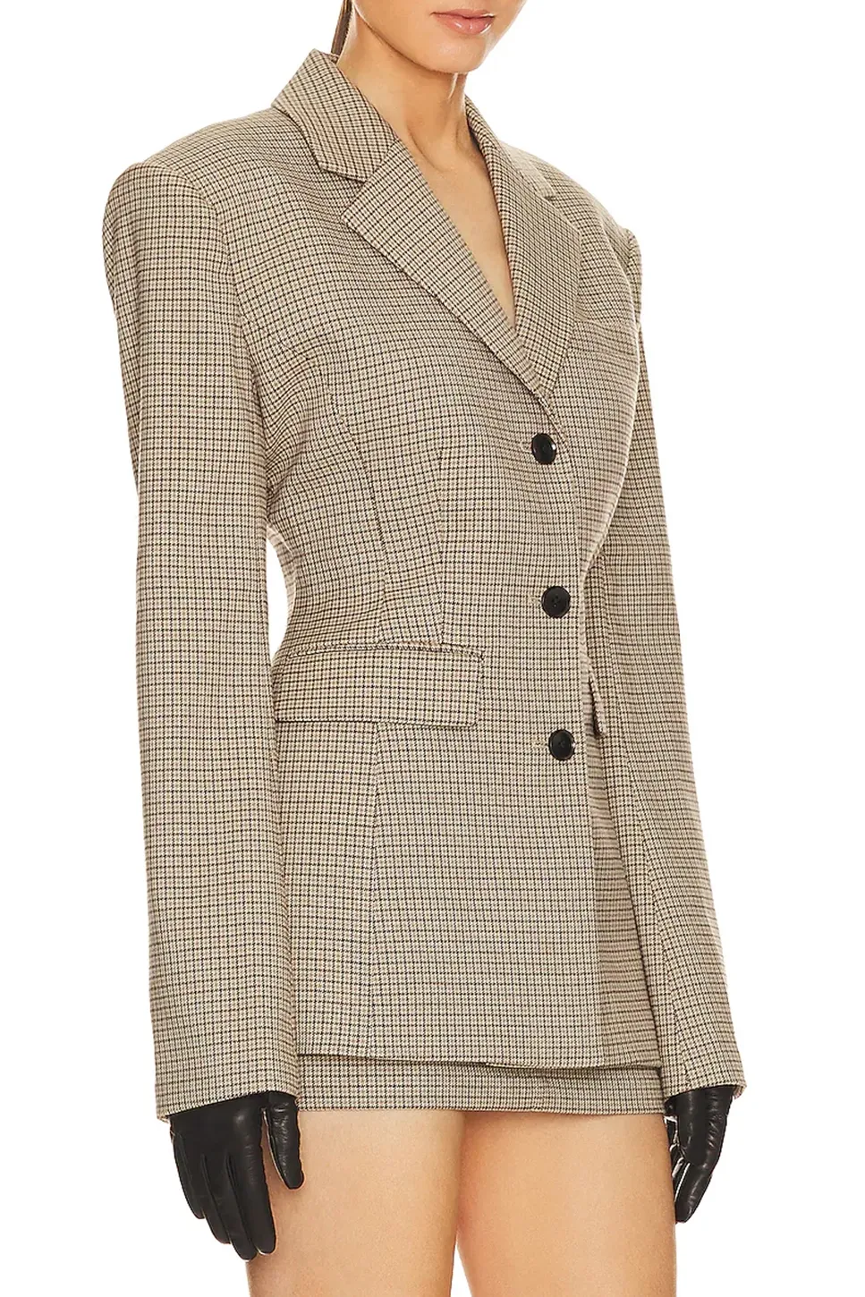 Plaid S Curve Jacket