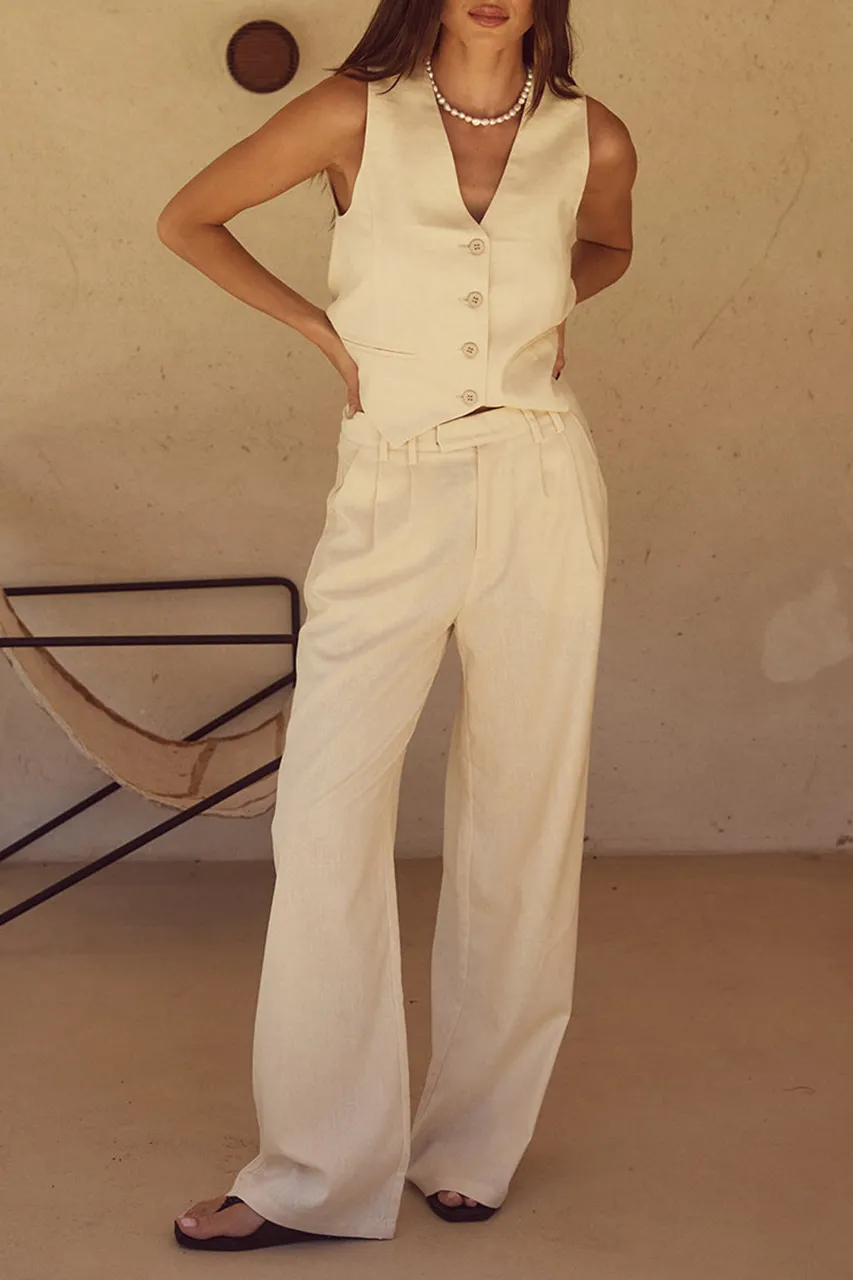 Cotton And Linen Casual Pants