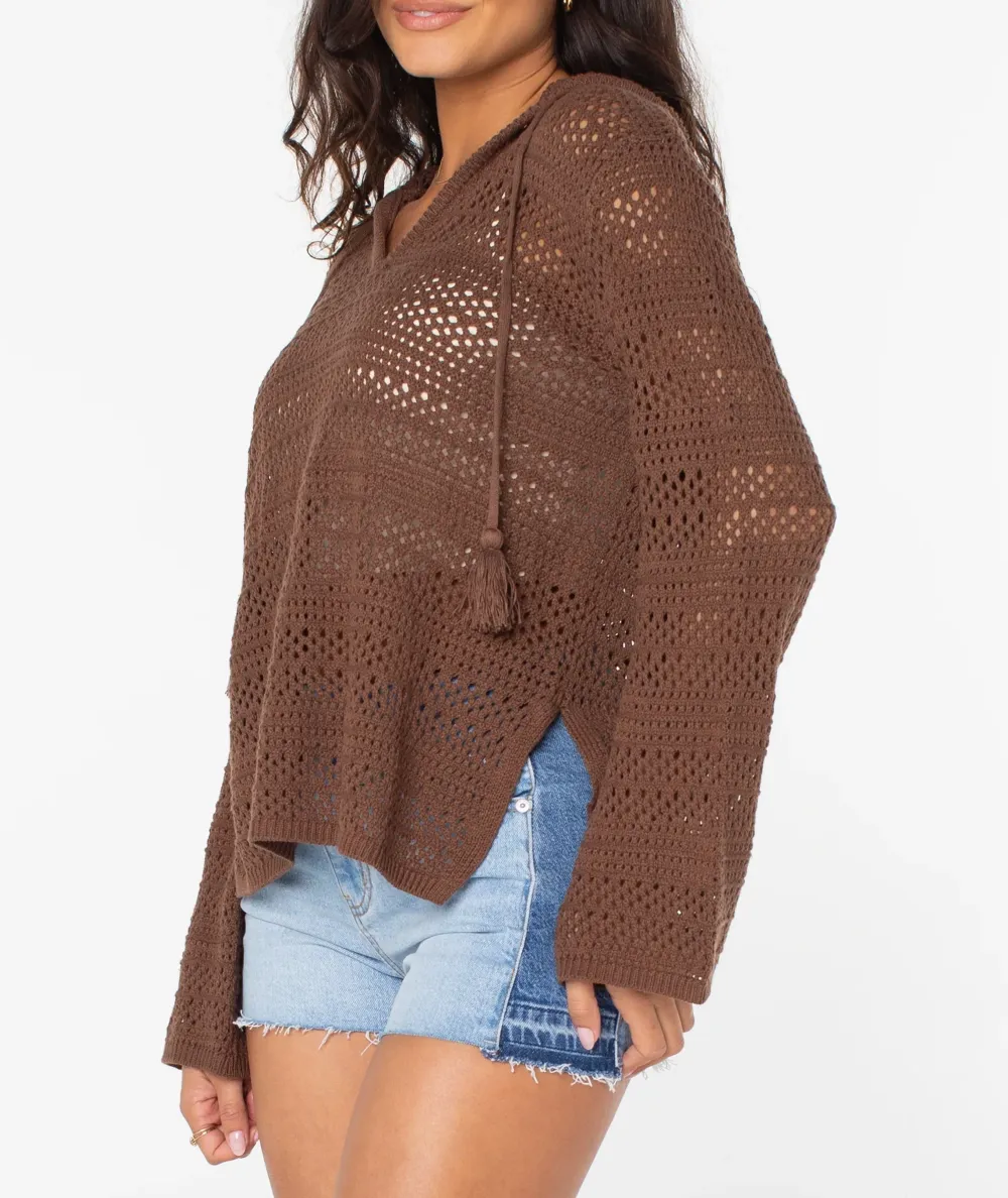 Women's Knitted Hooded Sweater
