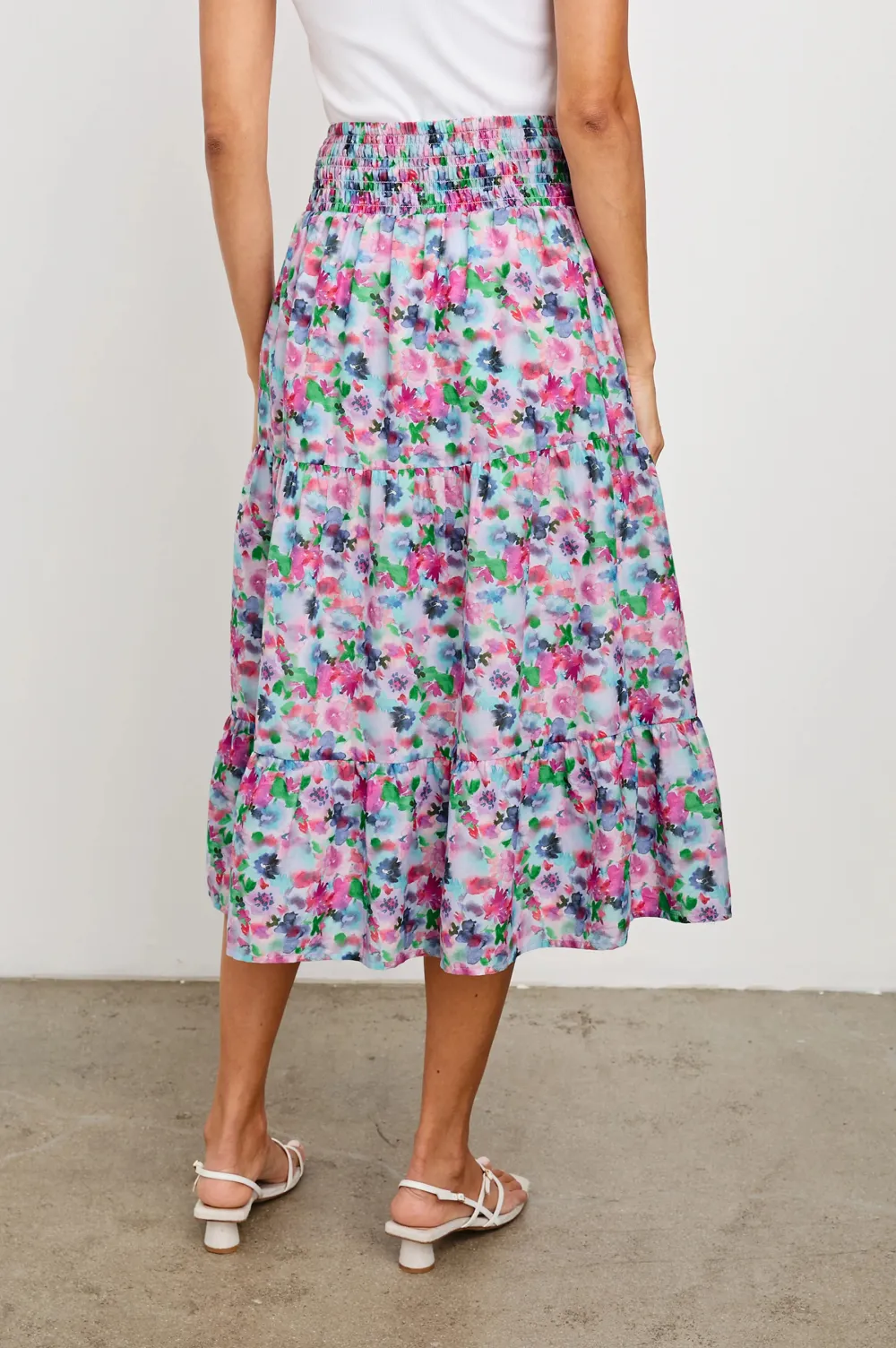 Lace Pleated Double-Layered Women's Midi Skirt