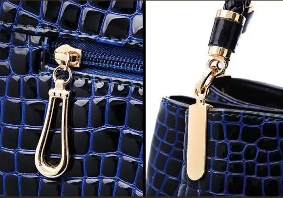 European and American Fashion Women's Motorcycle Bag Crocodile Pattern