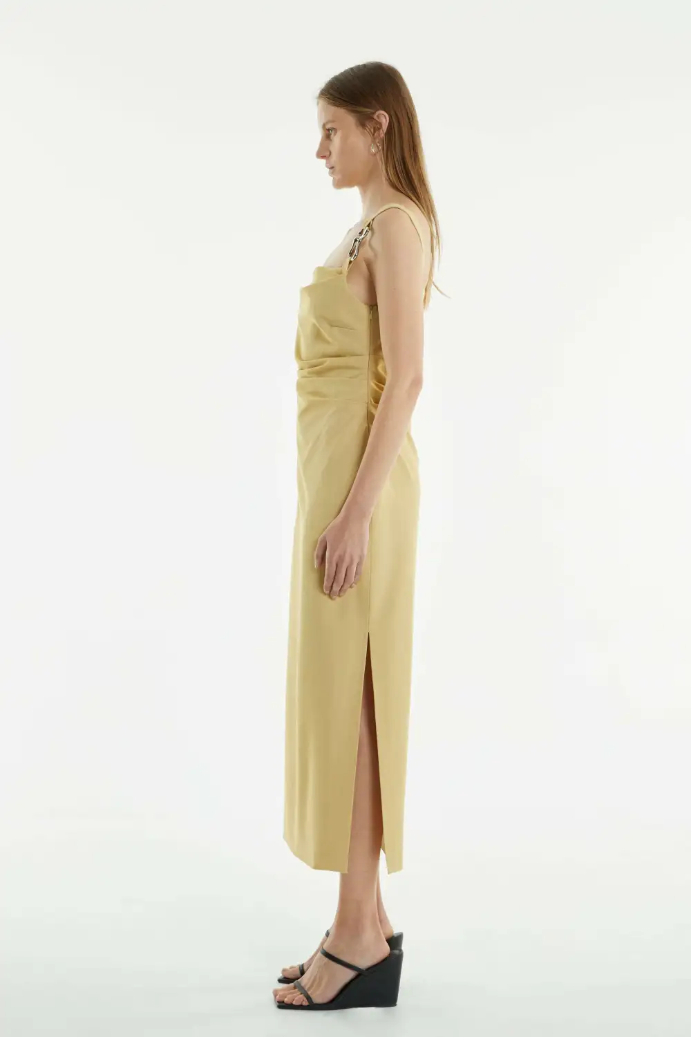 Paradigm Tucked Midi Dress