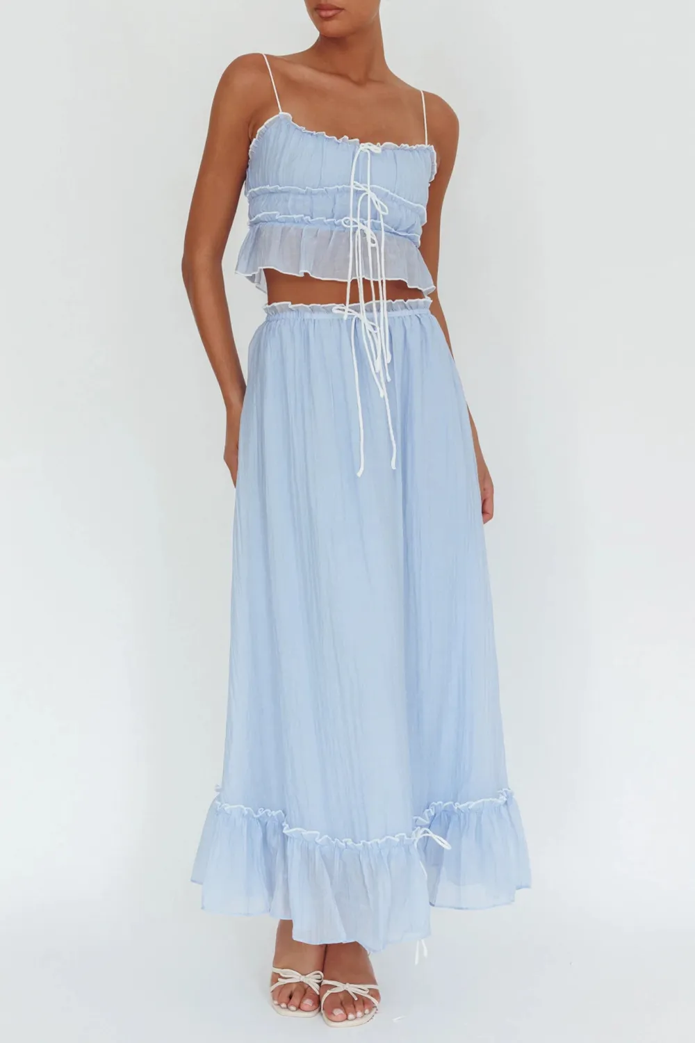 Creative Contrast Color Women's Lace-Up Top