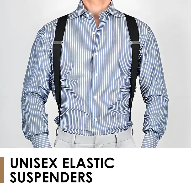 Men's X-Back Suspenders with Hook Clips