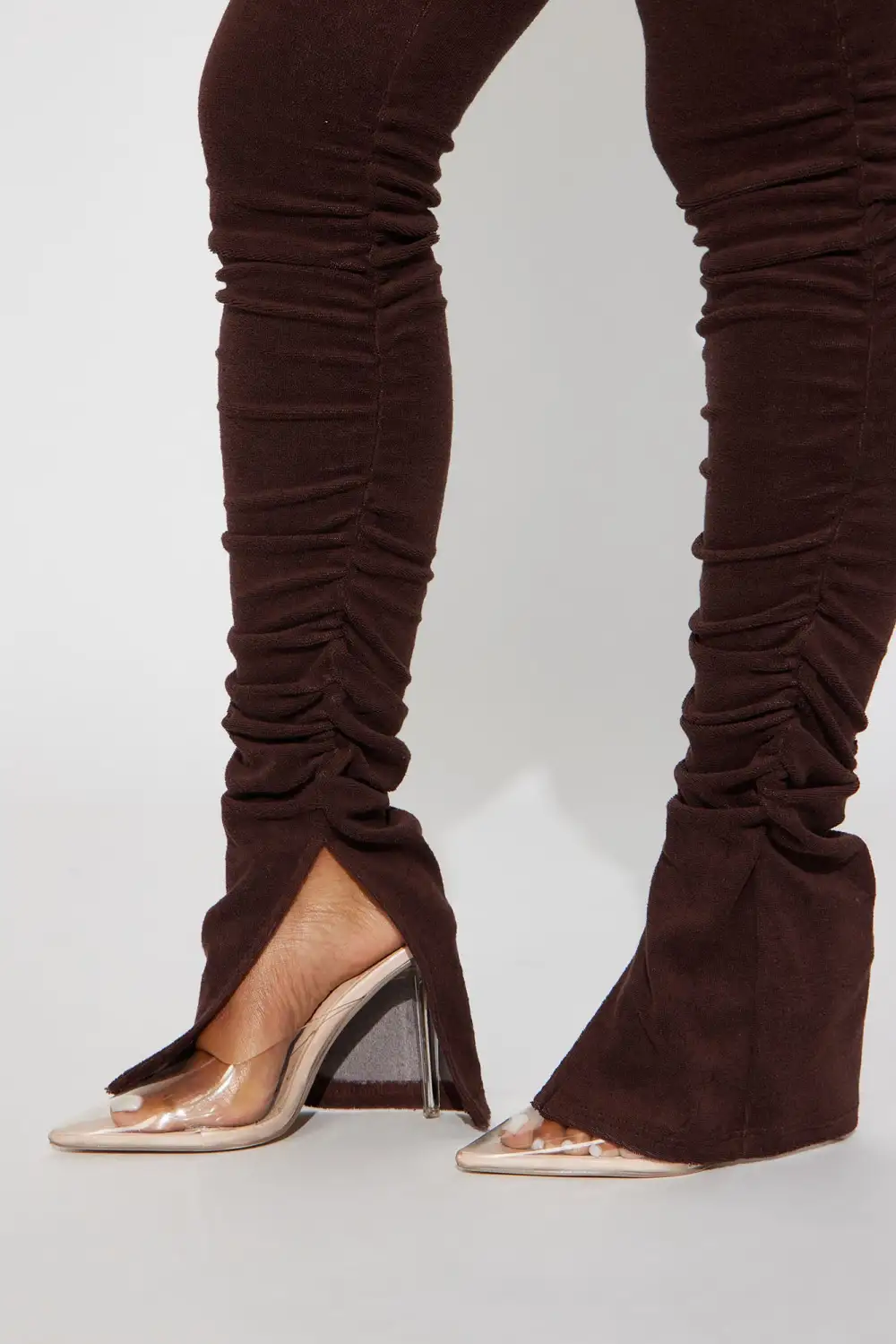 Weekend Chill Terry Cloth Pant Set - Chocolate