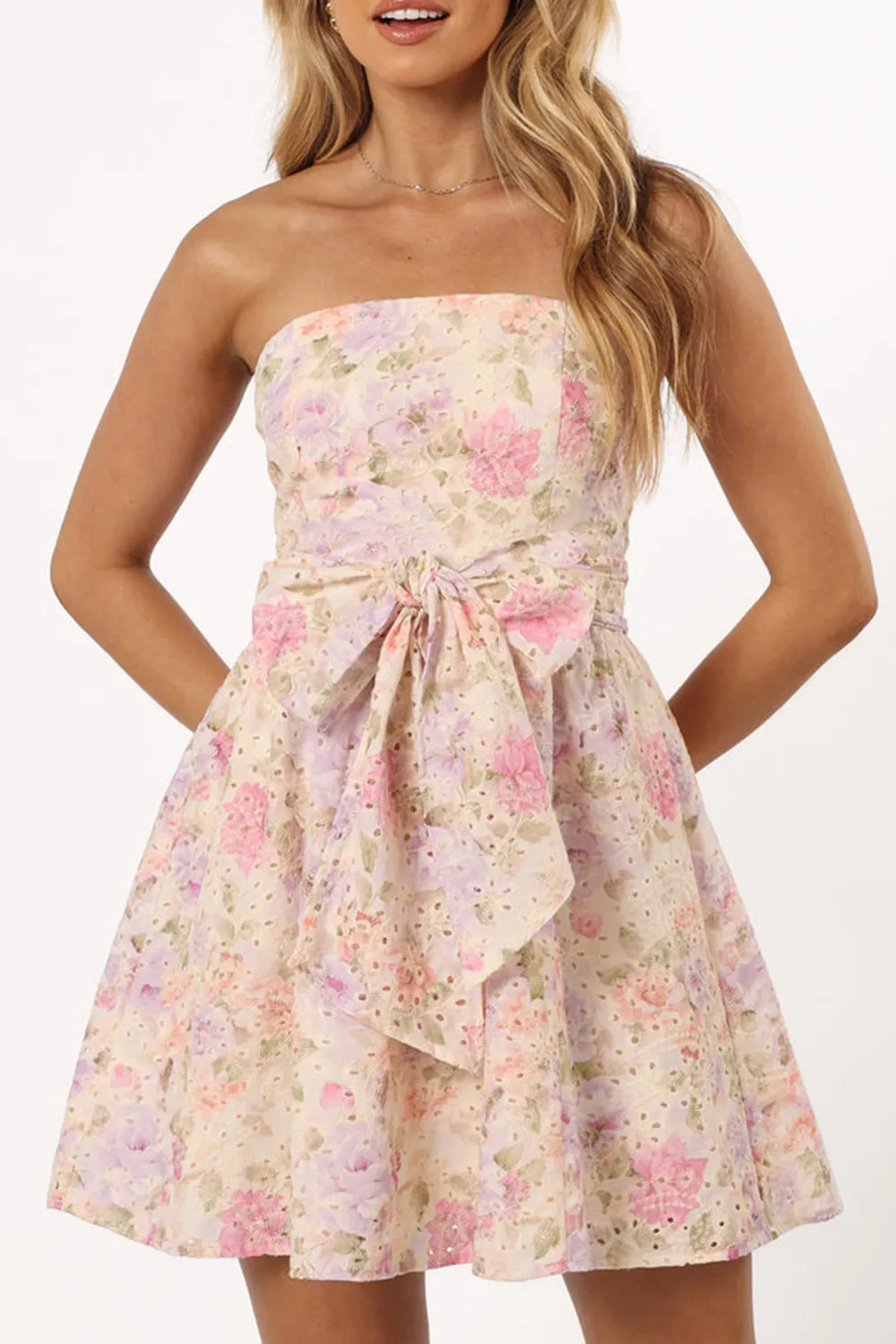 KITURA MINI DRESS - PINK FLORAL