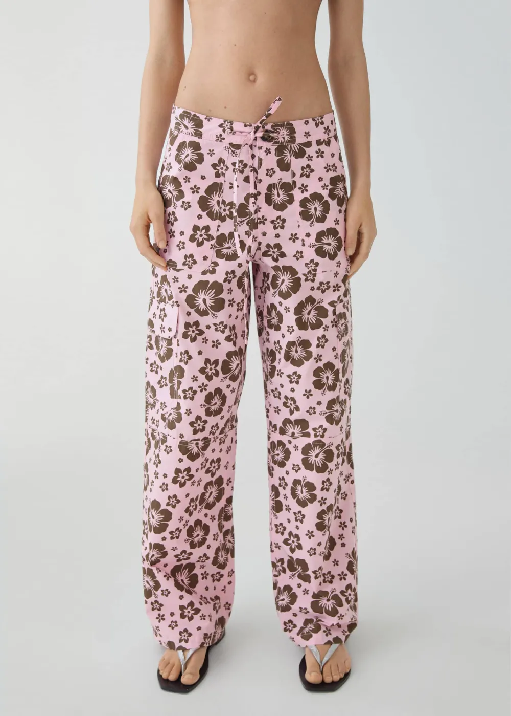 Flower print pants