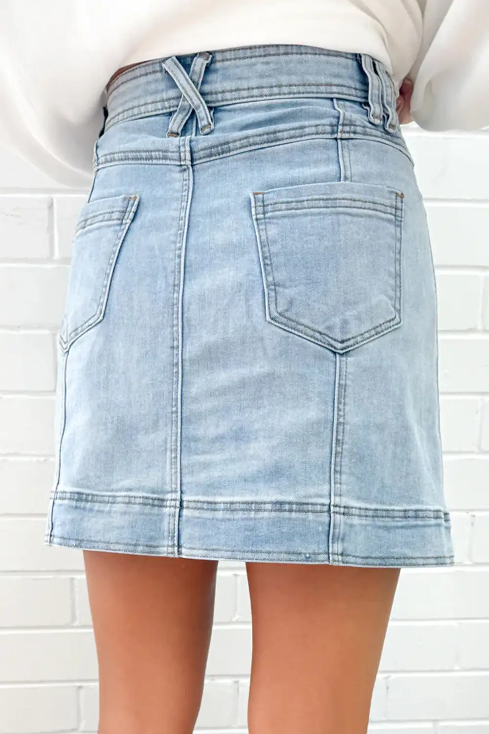 A-Line Pocketed Mini Skirt