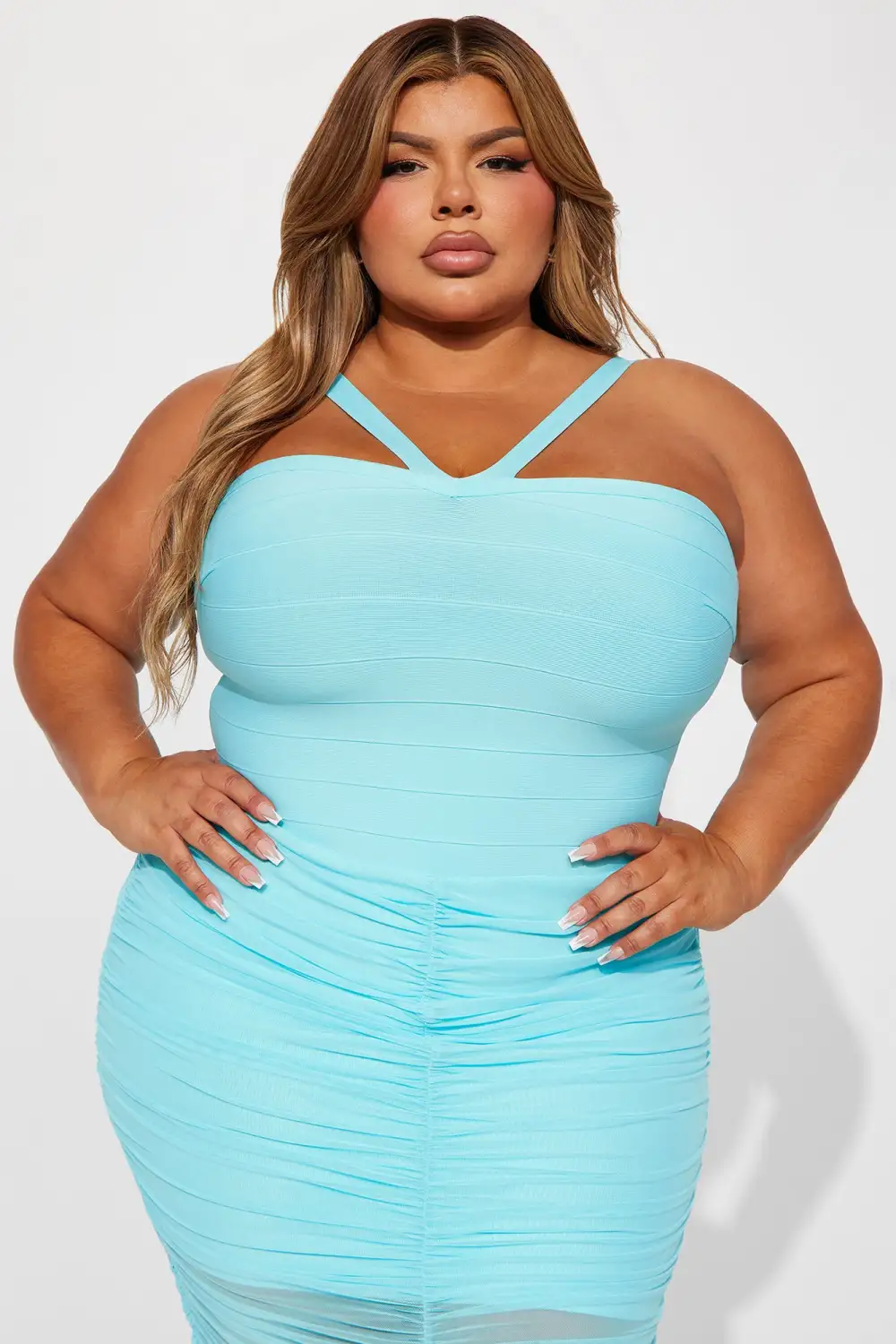 Sabrina's Muse Bandage Maxi Dress - Aqua