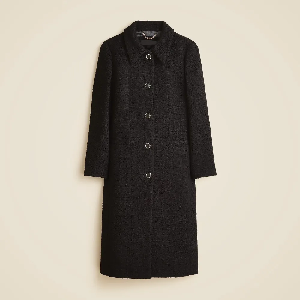 Button Front Wool Midi Coats