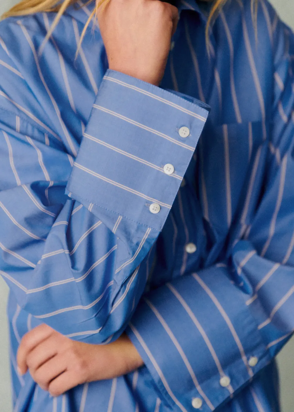 Long Sleeved Striped Loose Shirt