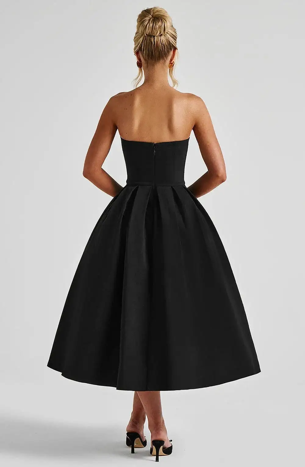 Strapless Silhouette Midi Dress