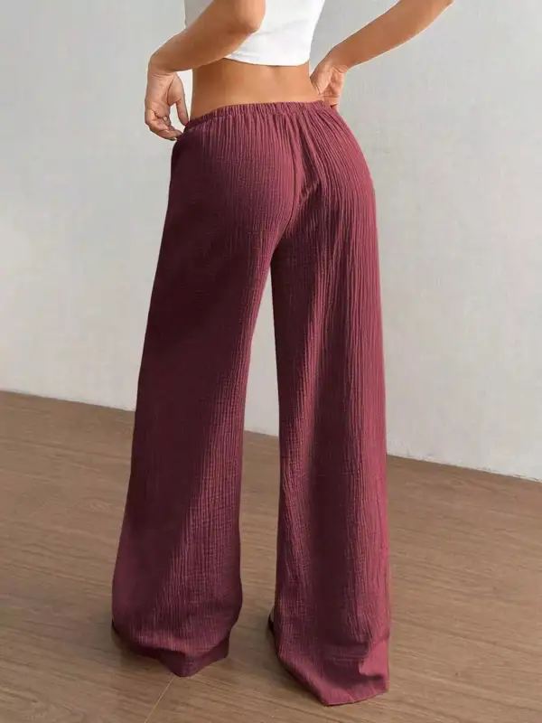 Full Size Drawstring Wide Leg Pants