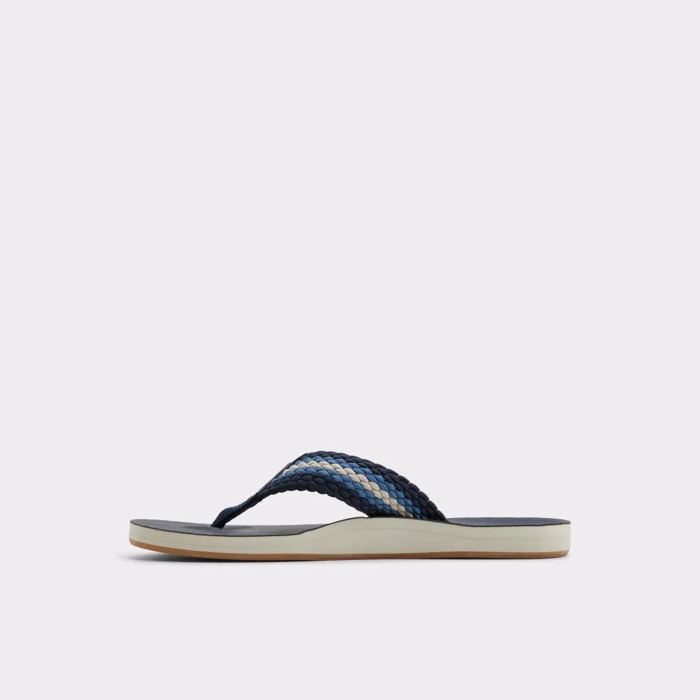 Flat Open Toe Slate Blue Flip Flops