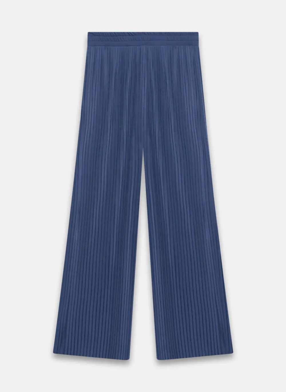 Casual Style Plisse Wide Leg Trousers