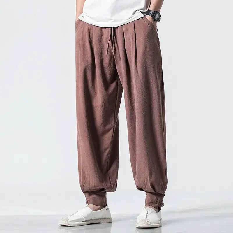 Men's Linen Blend Relaxed Joggers