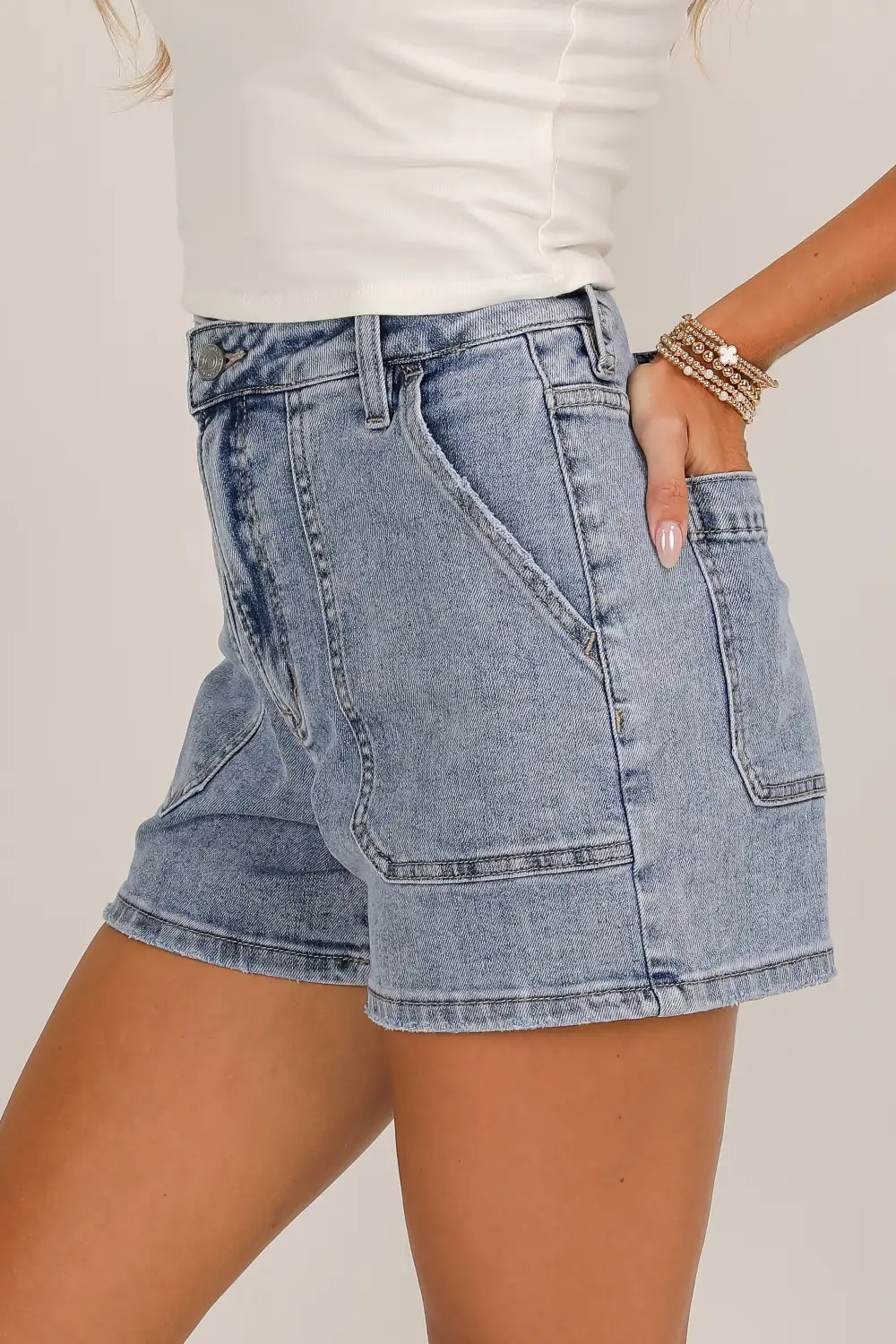 Utility High Rise Pocketed Shorts