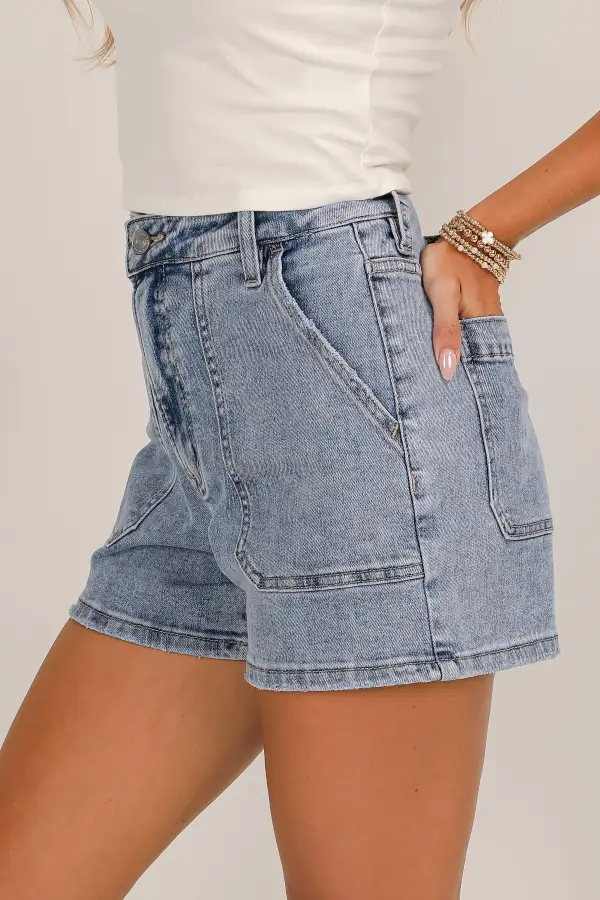 Utility High Rise Pocketed Shorts