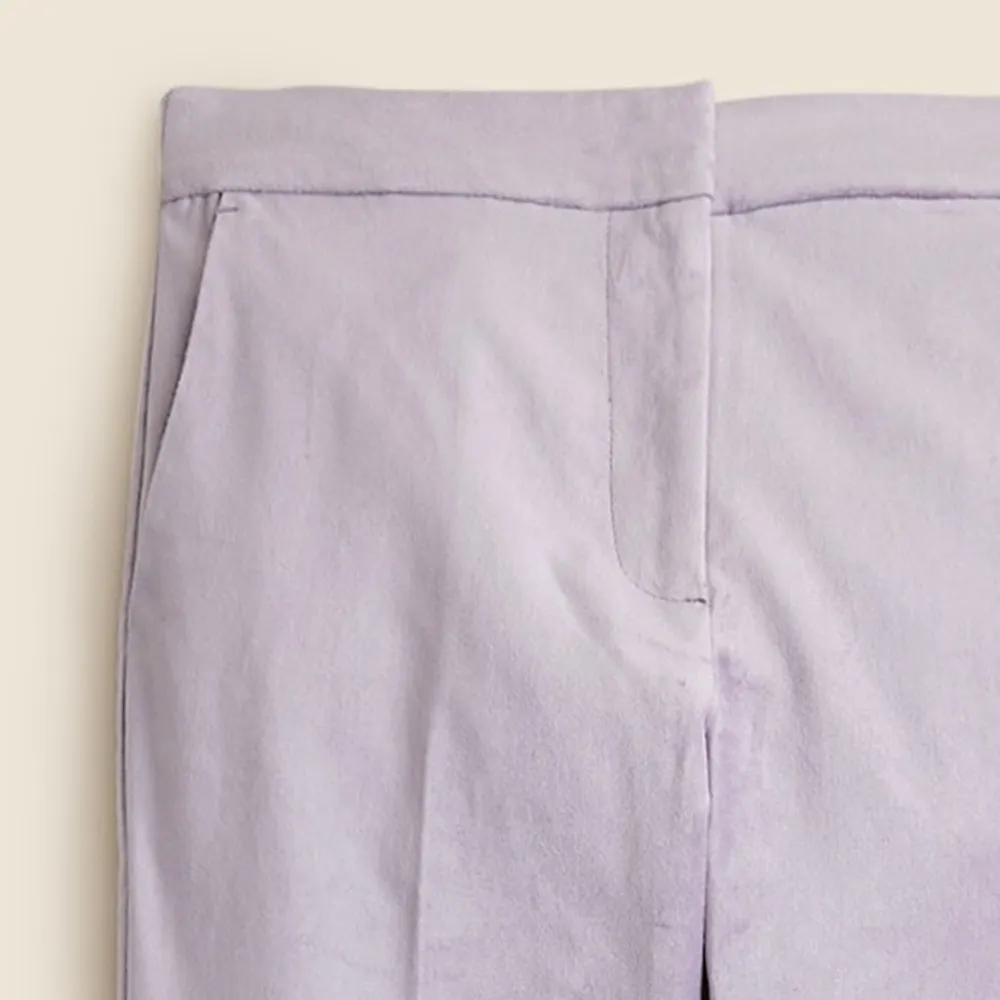 Stretch Cotton Velvet Slim Fit Pants