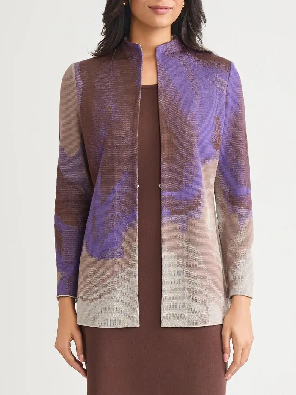 Medium To Long Jacquard Jacket