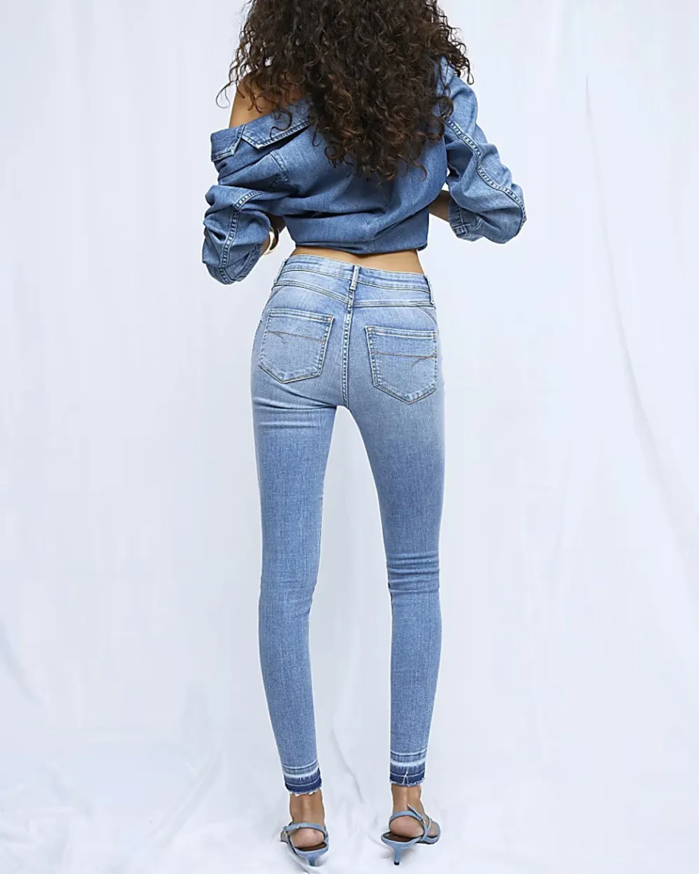 Low-Rise Cotton Skinny Jeans