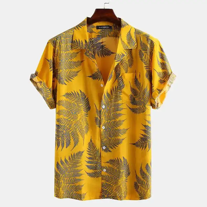 Palm Print Camp Shirt