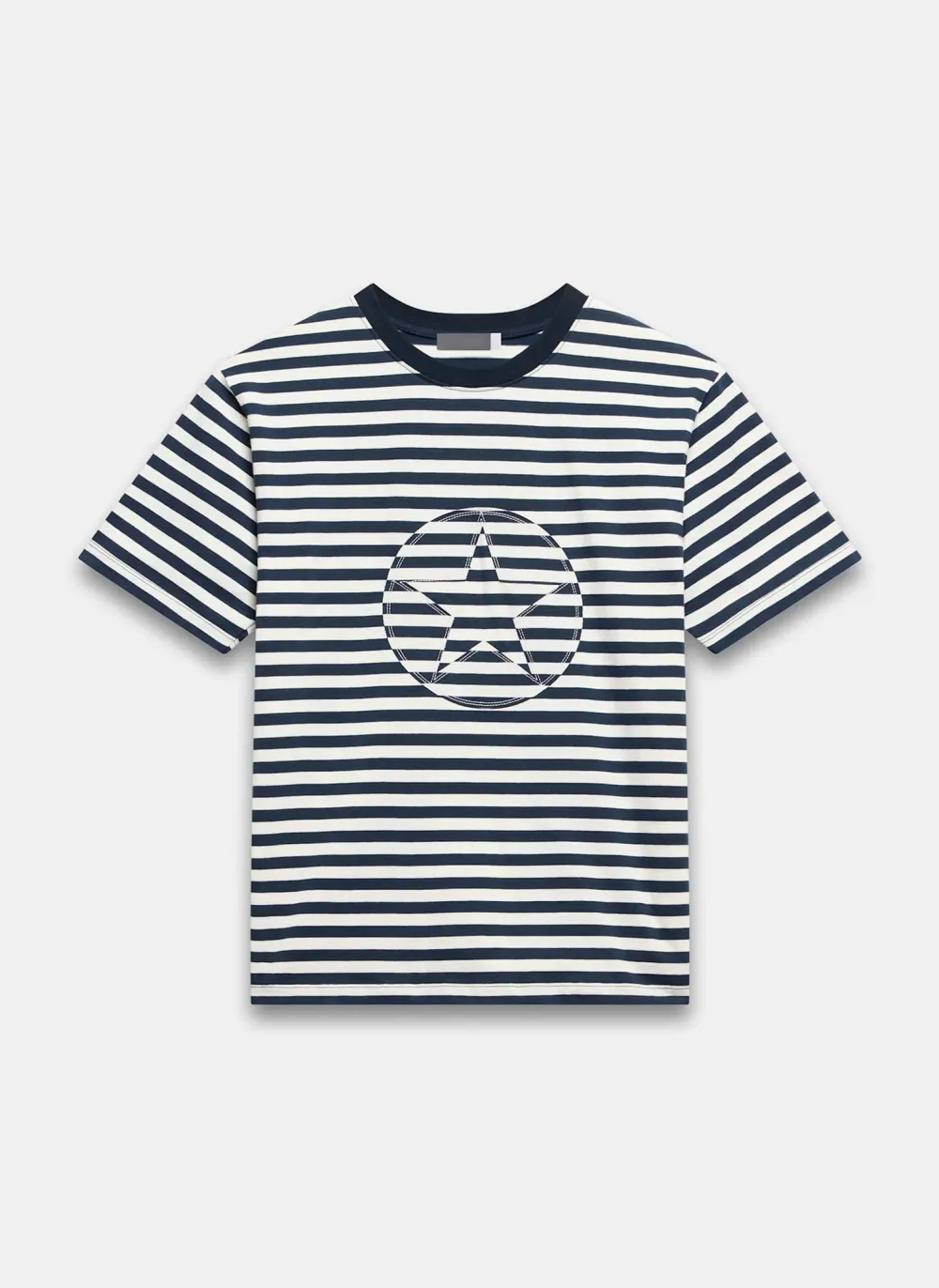 Casual Style Striped Star T-Shirt