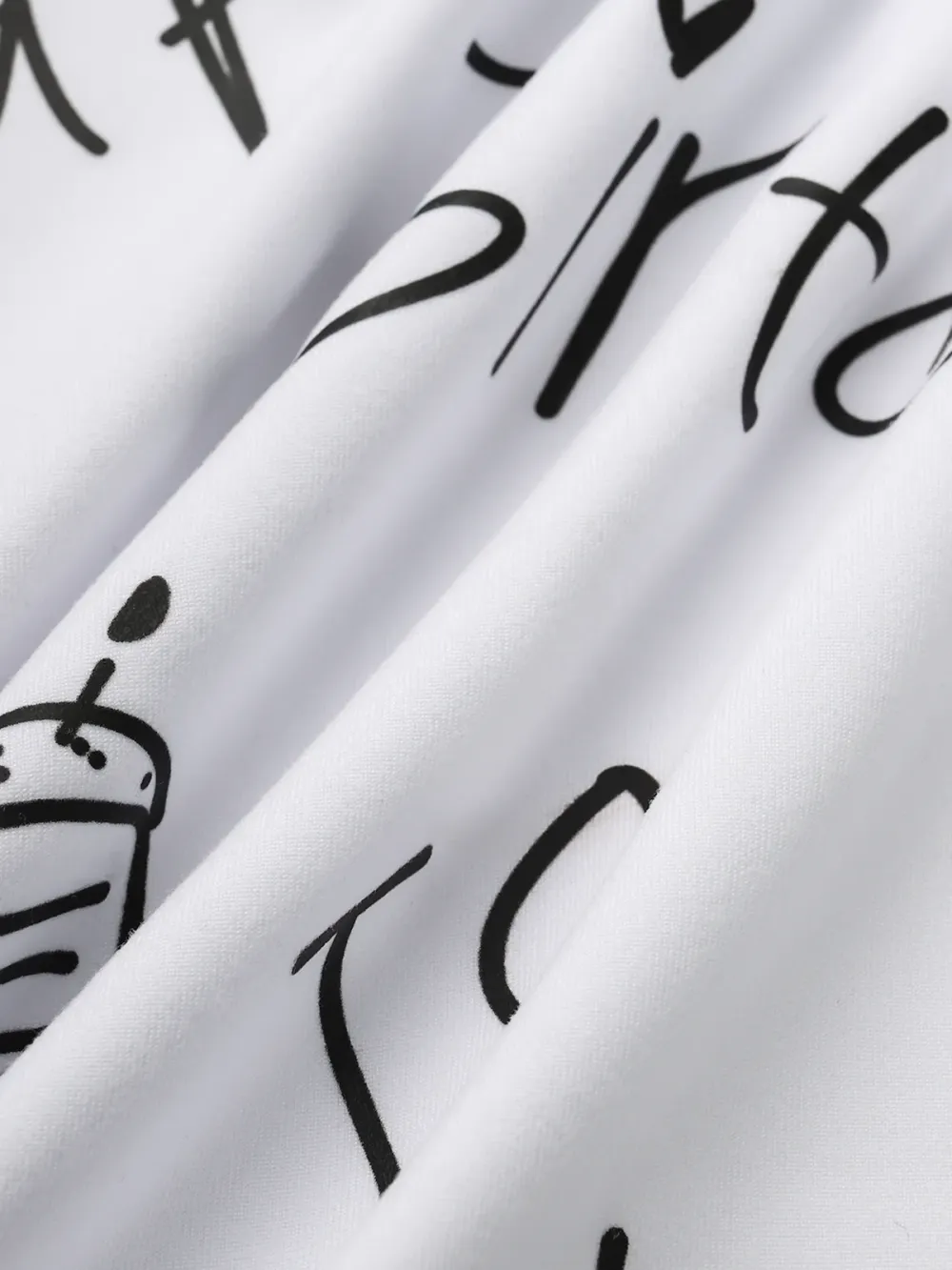Y2K White Basic Top T-Shirt