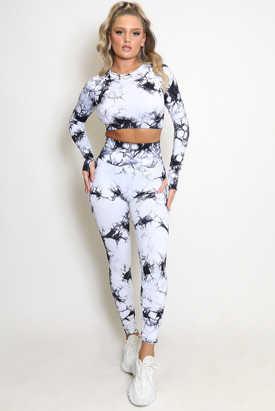 Tie Dye Print Tops And Leggings Set - Lyla