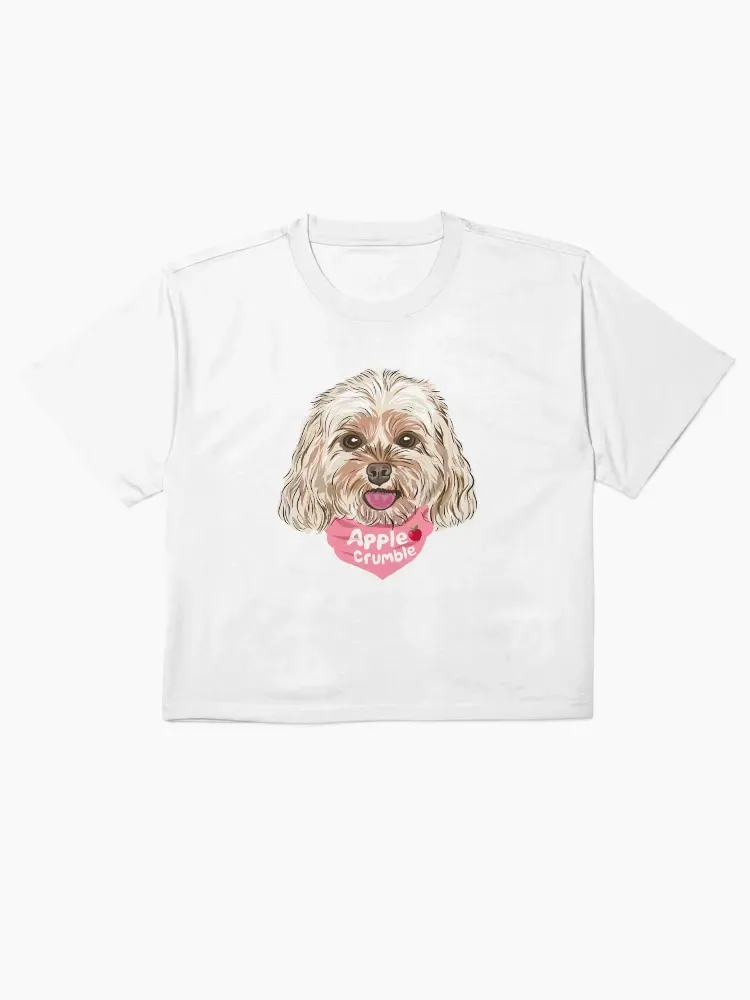 Dog Head Printed Women's Short Sleeved T-Shirt