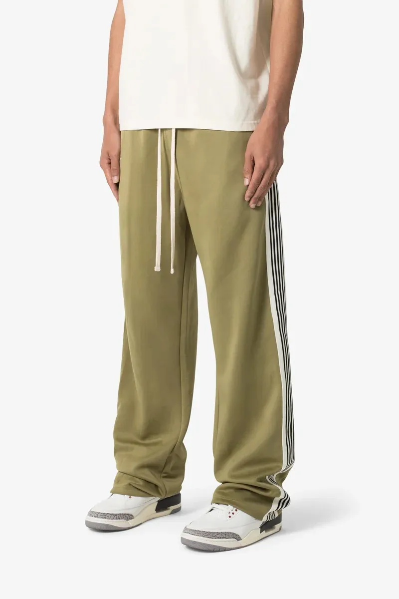 OLIVE GREEN STRIPE ACCENTED SWEATPANTS