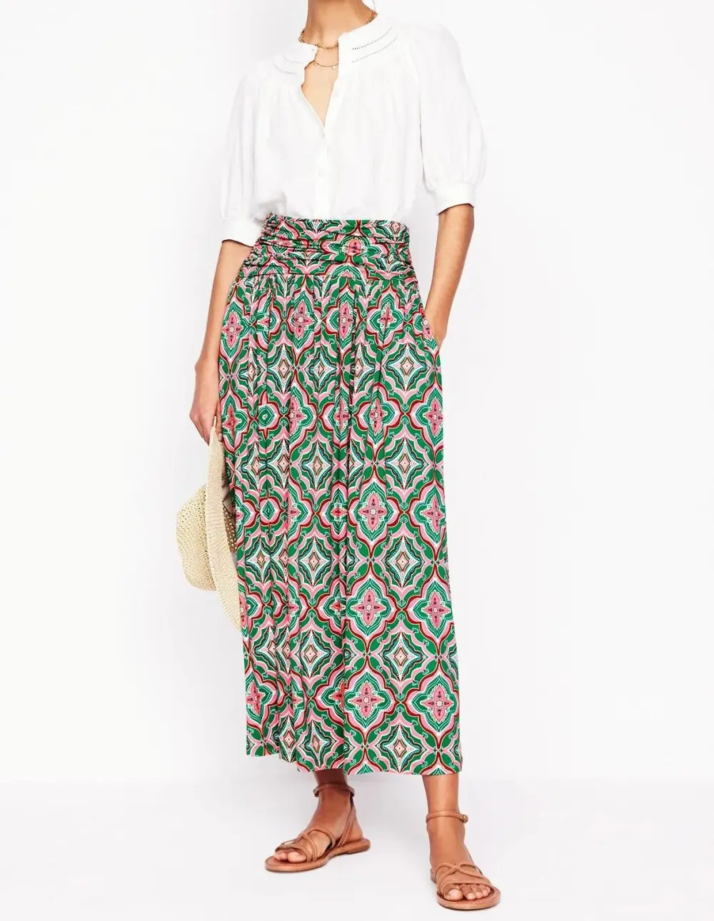 Rich Emerald Jersey Skirt