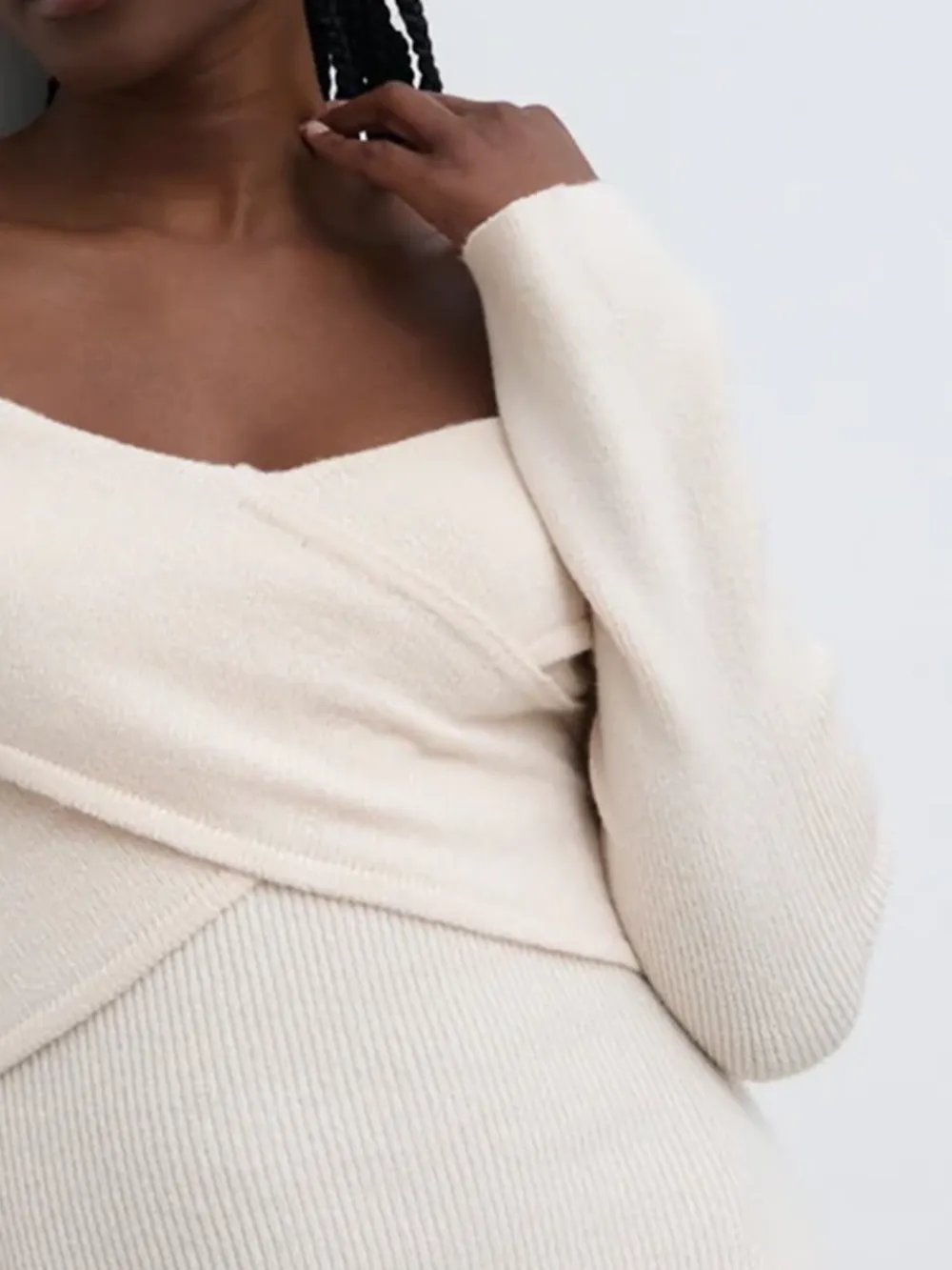 Wrap Knit Midi Dress